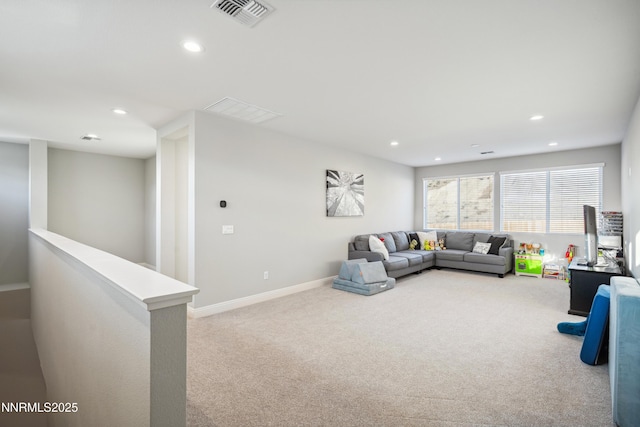15058 Iron River Dr, Reno, NV 89521 - living area featuring carpet floors, recessed lighting, and baseboards
