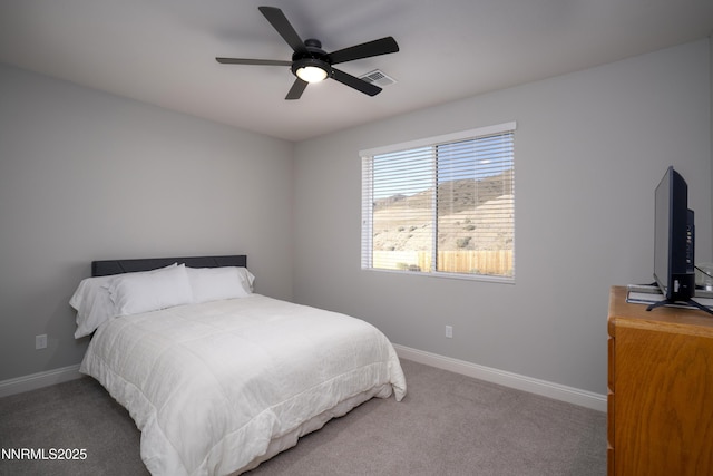 15058 Iron River Dr, Reno, NV 89521 - bedroom featuring baseboards, carpet, and a ceiling fan