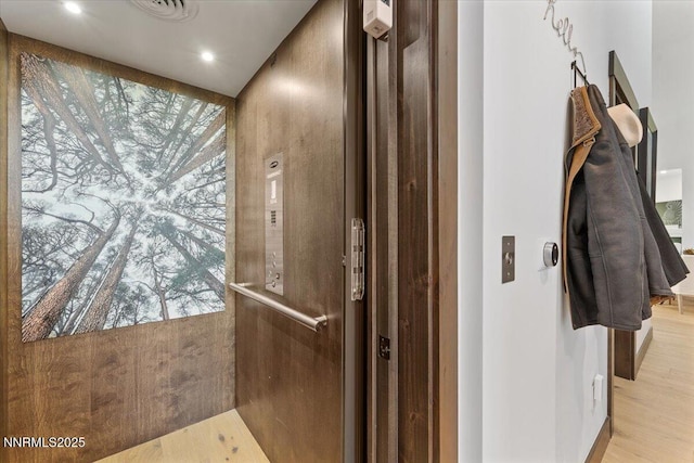 33 Beach Club Dr Unit 506, Stateline, NV 89449 - elevator featuring wood finished floors and recessed lighting