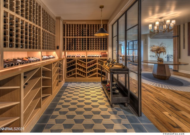 33 Beach Club Dr Unit 506, Stateline, NV 89449 - wine room featuring a chandelier