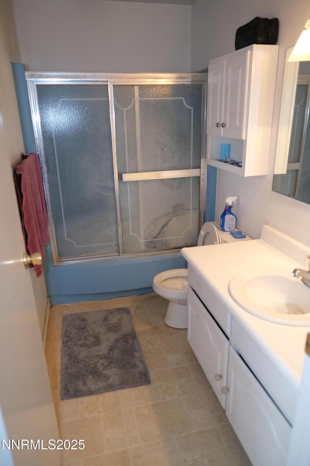 461 Debbie Dr, Walker Lake, NV 89415 - full bath featuring vanity, toilet, and enclosed tub / shower combo
