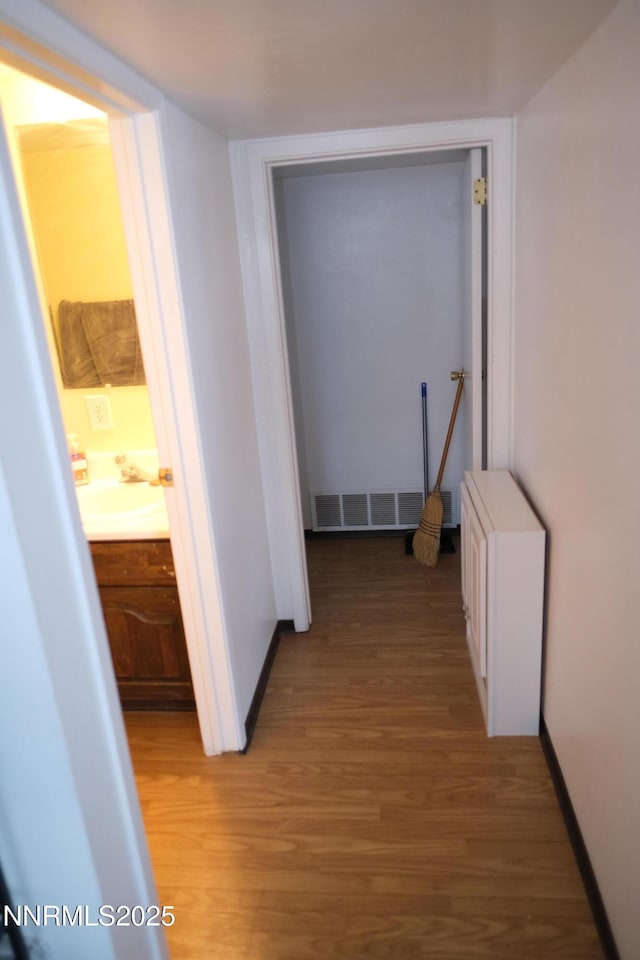 461 Debbie Dr, Walker Lake, NV 89415 - corridor featuring light wood-style floors and baseboards