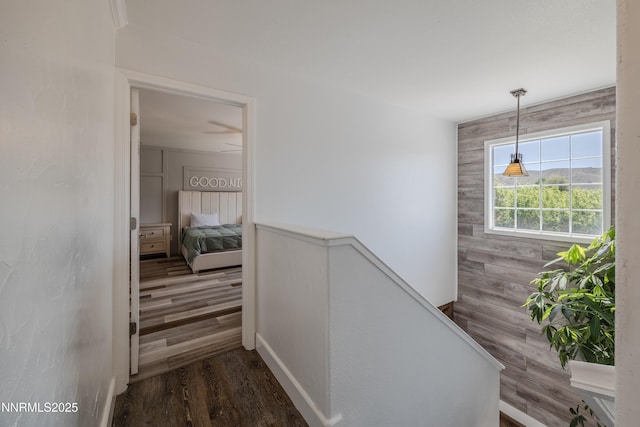 18105 Pasado Ct, Reno, NV 89508 - corridor with an upstairs landing and wood finished floors
