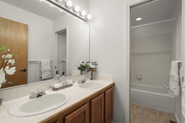 16460 Jefte Ct, Reno, NV 89511 - full bathroom featuring double vanity and shower / washtub combination