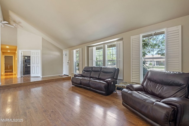 115 Stags Leap Cir, Spanish Springs, NV 89441 - living area with wood finished floors and high vaulted ceiling
