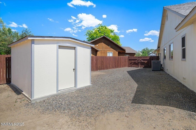 1290 Saddlehorn Ct, Minden, NV 89423 - view of shed featuring a fenced backyard