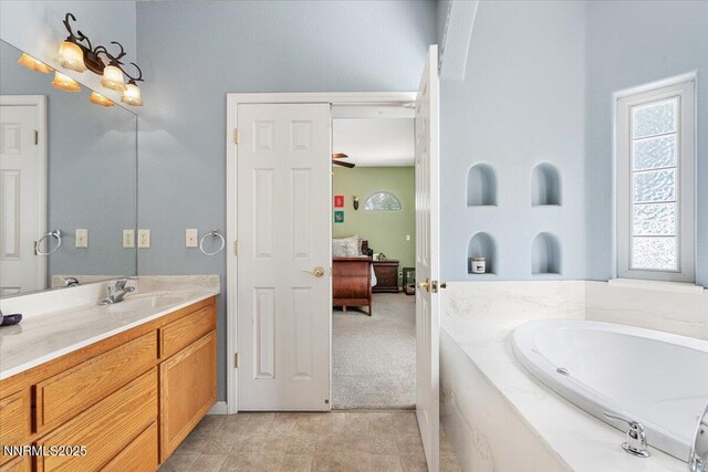 805 Samantha Cir, Fallon, NV 89406 - ensuite bathroom featuring a bath, vanity, and healthy amount of natural light