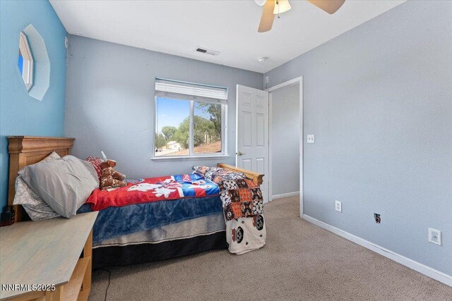 805 Samantha Cir, Fallon, NV 89406 - bedroom featuring baseboards, carpet, and a ceiling fan