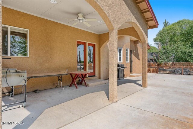 805 Samantha Cir, Fallon, NV 89406 - view of patio / terrace featuring ceiling fan
