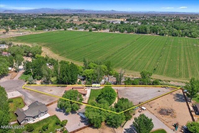 805 Samantha Cir, Fallon, NV 89406 - aerial view of sparsely populated area featuring property parcel outlined and a mountain backdrop