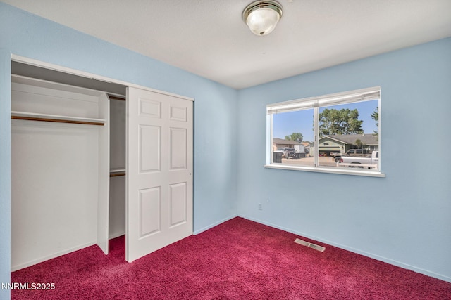 1331 Victoria Dr, Gardnerville, NV 89460 - unfurnished bedroom with dark carpet and a closet