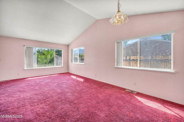 1331 Victoria Dr, Gardnerville, NV 89460 - carpeted spare room with vaulted ceiling