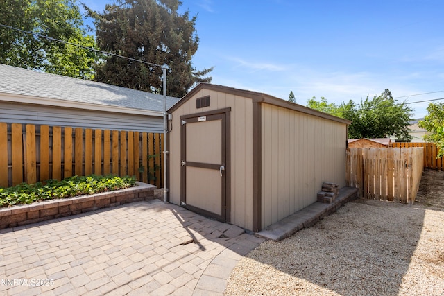 2441 Riviera St, Reno, NV 89509 - view of shed featuring a fenced backyard