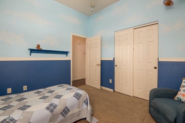 1781 Glen Cove Ct, Reno, NV 89521 - carpeted bedroom with a closet and a towering ceiling
