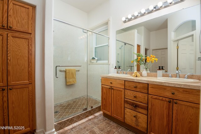 1781 Glen Cove Ct, Reno, NV 89521 - bathroom featuring double vanity and a shower stall
