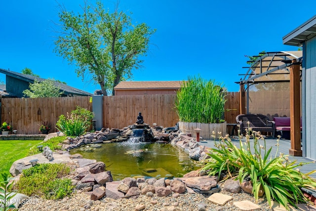 12245 Spruce Ln, Reno, NV 89511 - view of yard featuring a small pond
