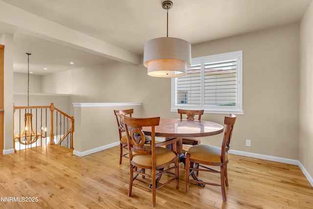 3467 Skyline Blvd, Reno, NV 89509 - dining space with wood-type flooring, baseboards, and recessed lighting