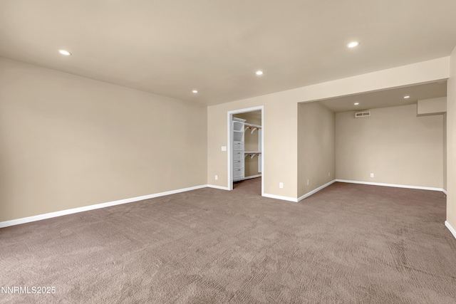 3467 Skyline Blvd, Reno, NV 89509 - below grade area with recessed lighting, carpet flooring, and baseboards
