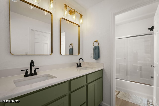 3621 Pimlico St, Reno, NV 89512 - bathroom with double vanity and shower / bath combination with glass door