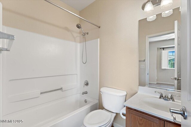 4136 Kathleen Denise Ln, Reno, NV 89503 - full bathroom with vanity, bathing tub / shower combination, and toilet