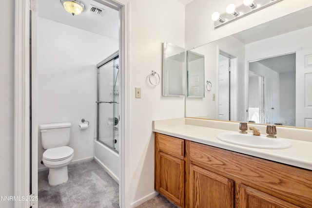 7554 Whimbleton Way, Reno, NV 89511 - full bath featuring vanity, toilet, combined bath / shower with glass door, and baseboards
