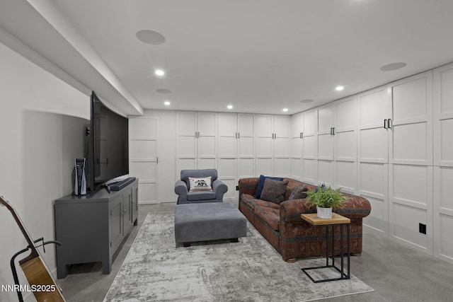 909 Tyner Way, Incline Village, NV 89451 - living room featuring concrete floors and recessed lighting