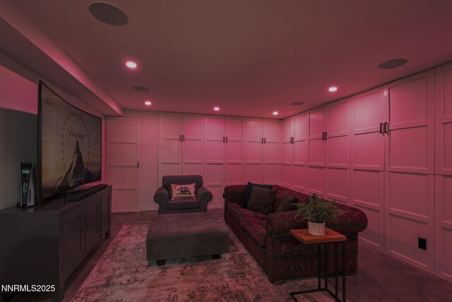 909 Tyner Way, Incline Village, NV 89451 - carpeted cinema with recessed lighting