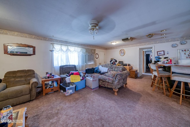 1650 Trabert Way, Sparks, NV 89431 - carpeted living area with ceiling fan