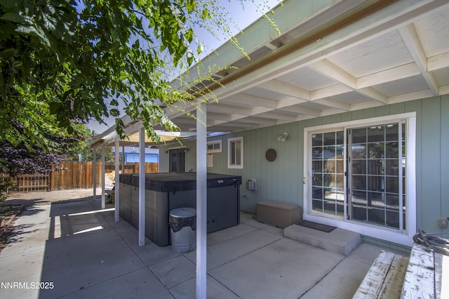 763 Canary Cir, Fernley, NV 89408 - view of patio with a hot tub