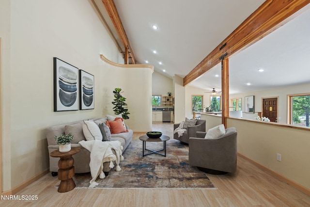 105 Rodeo Dr, Reno, NV 89508 - living area featuring wood finished floors, baseboards, and recessed lighting