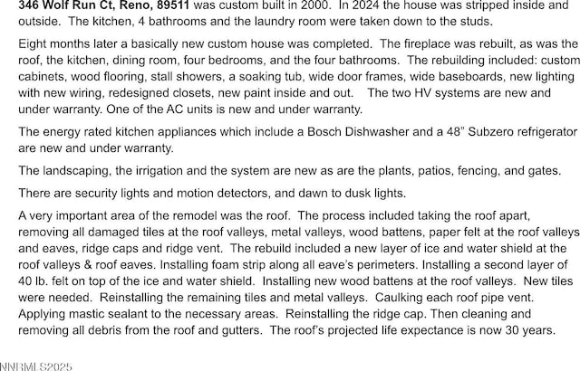 346 Wolf Run Ct, Reno, NV 89511 - view of miscellaneous document