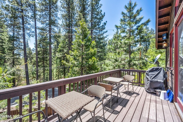 886 Rosewood Cir, Incline Village, NV 89451 - deck featuring a grill and outdoor dining area