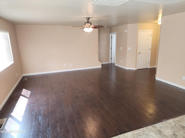 7890 Key Largo Dr, Reno, NV 89506 - unfurnished room featuring hardwood / wood-style floors, ceiling fan, and baseboards