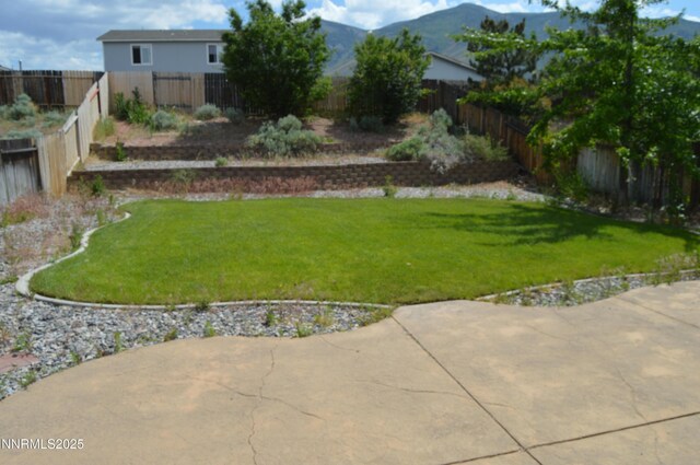 7890 Key Largo Dr, Reno, NV 89506 - view of yard featuring a mountain view and a patio area