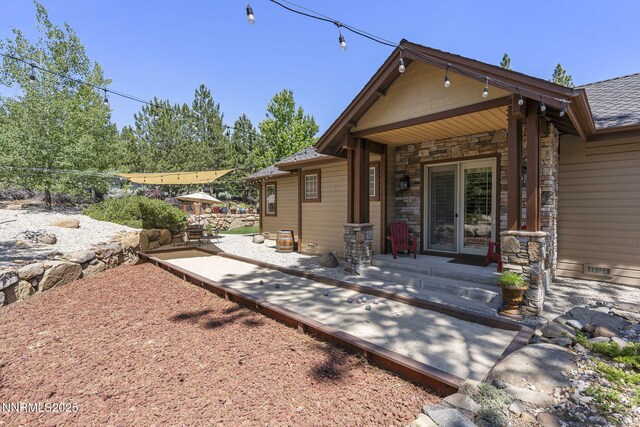 165 Piney Creek Rd, Reno, NV 89511 - rear view of house with stone siding