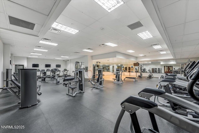 255 N Sierra St Unit 1709, Reno, NV 89501 - workout area featuring a paneled ceiling