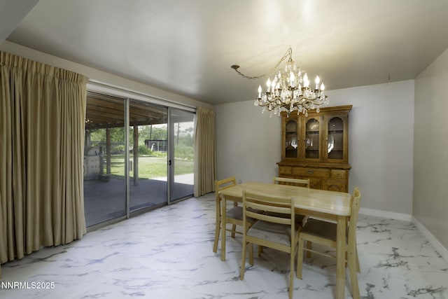 4879 Idlewild Dr, Reno, NV 89519 - dining room featuring marble finish floors and a chandelier