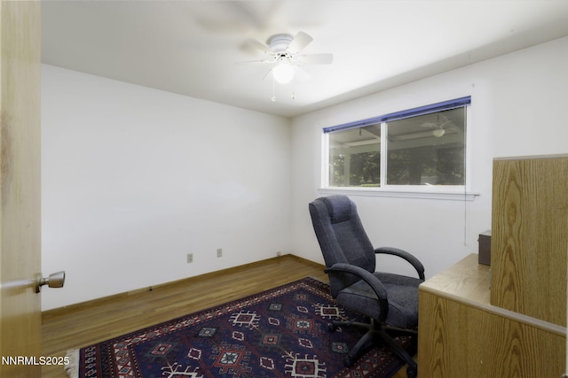 4879 Idlewild Dr, Reno, NV 89519 - office space featuring wood finished floors and a ceiling fan
