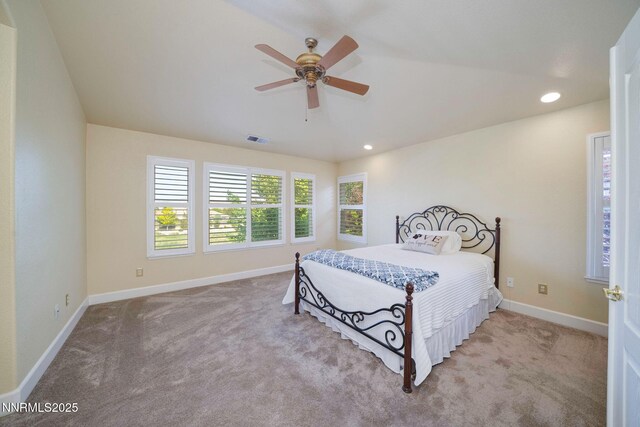 6978 Poco Bueno Cir, Sparks, NV 89436 - carpeted bedroom with baseboards, recessed lighting, and a ceiling fan