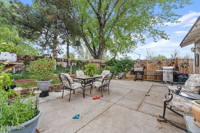 4415 Leche Way, Reno, NV 89502 - fenced backyard featuring outdoor dining area, a patio, and grilling area
