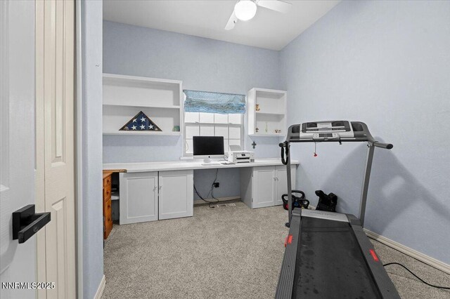 1055 Golden Park Way, Fallon, NV 89406 - office space with light colored carpet, a ceiling fan, and baseboards
