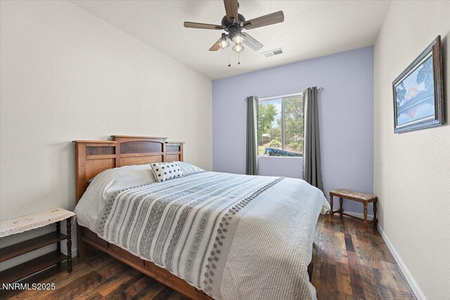 1055 Golden Park Way, Fallon, NV 89406 - bedroom with wood finished floors, baseboards, and a ceiling fan