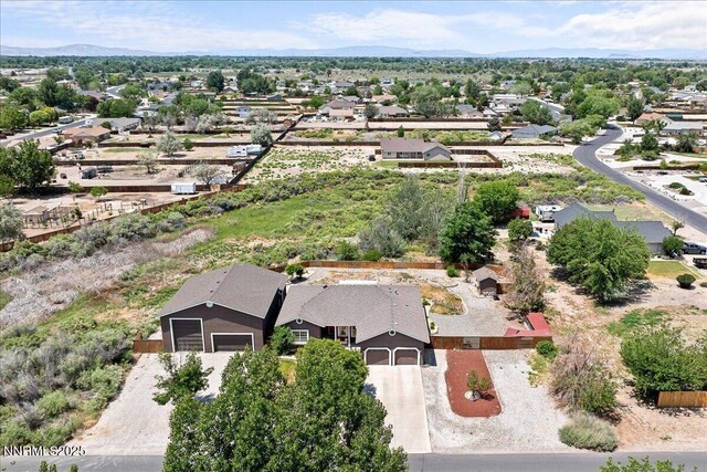 1055 Golden Park Way, Fallon, NV 89406 - aerial view of residential area featuring a mountainous background