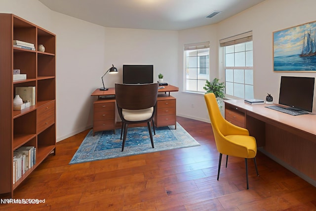 1509 Lasso Ln, Gardnerville, NV 89410 - office featuring dark wood-style floors and baseboards