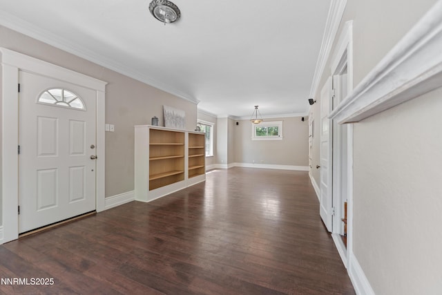 621 9th St, Sparks, NV 89431 - entryway with crown molding, dark wood-type flooring, and baseboards