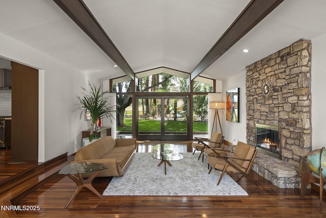 1180 Manzanita Ln, Reno, NV 89509 - living room featuring a fireplace and wood finished floors