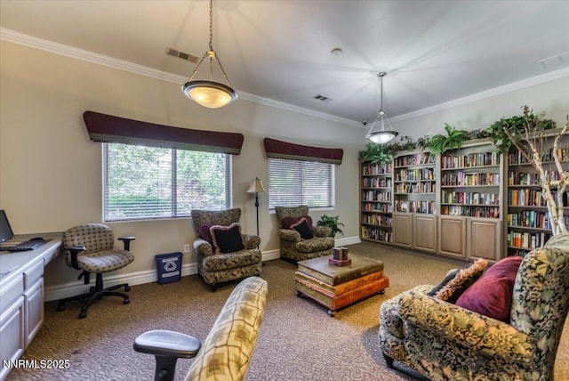 6850 Sharlands Ave Unit F2030, Reno, NV 89523 - living area featuring carpet flooring and ornamental molding
