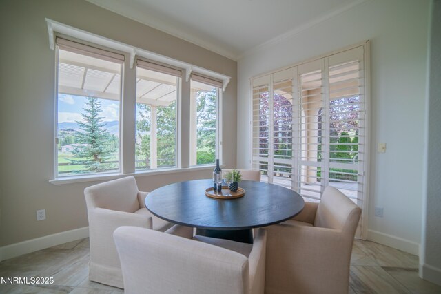 8270 Antler Pointe Ct, Reno, NV 89523 - dining room featuring baseboards and ornamental molding