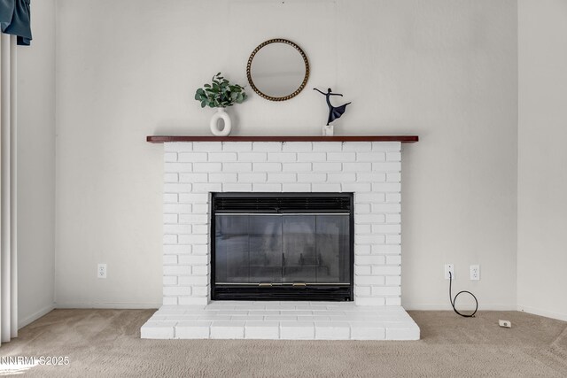 3353 Alpland Ln, Sparks, NV 89434 - detailed view of carpet floors and a brick fireplace
