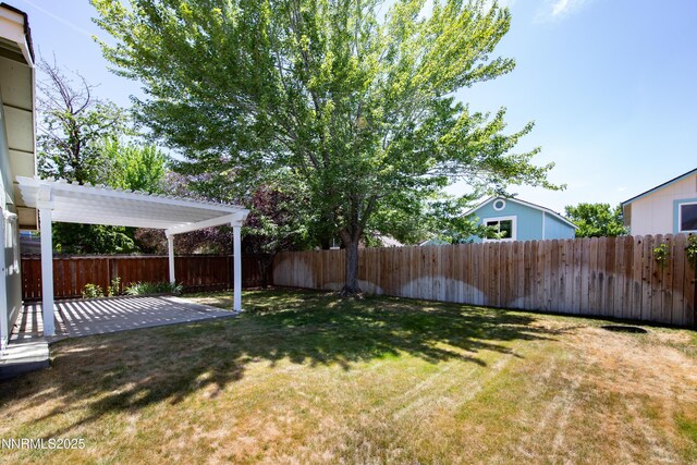 3353 Alpland Ln, Sparks, NV 89434 - fenced backyard featuring a patio area and a pergola